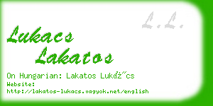 lukacs lakatos business card